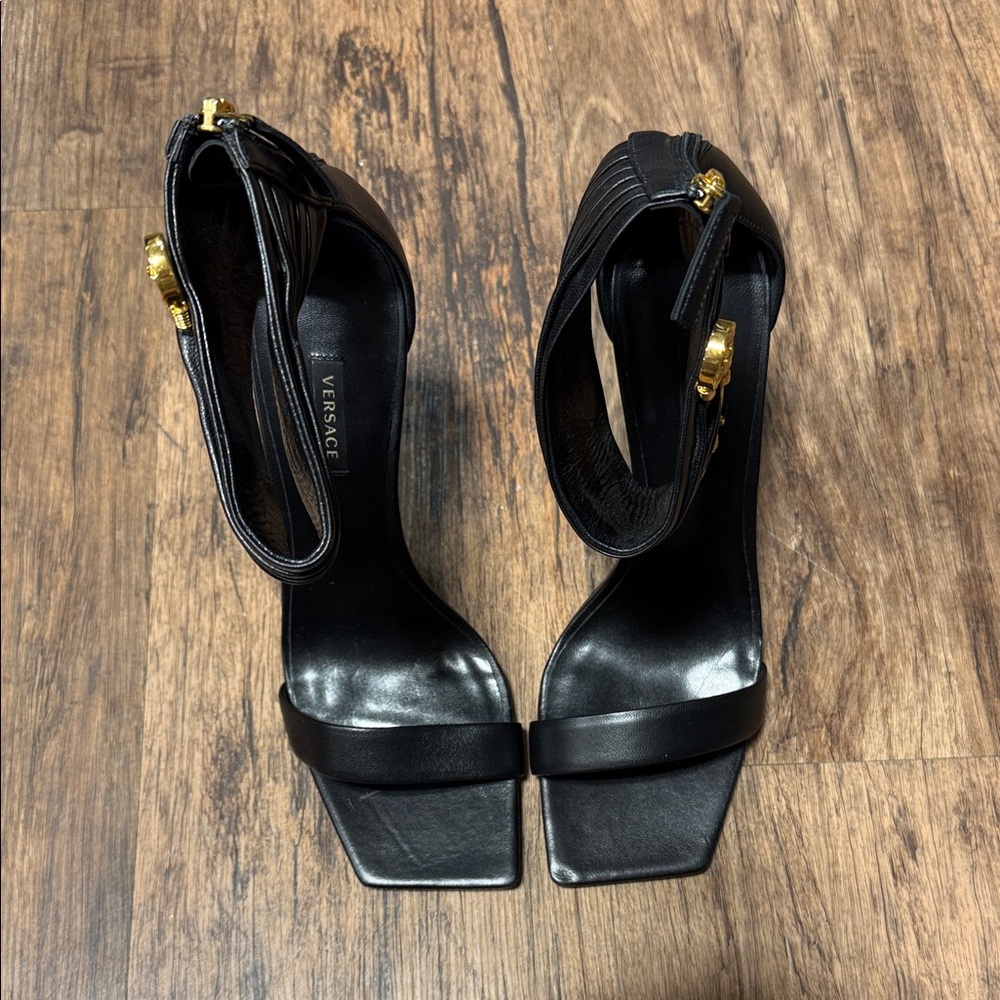 Versace Black and Gold Women's Heels
